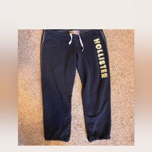 Y2K  low rise Hollister Dark Blue sweatpants with Yellow